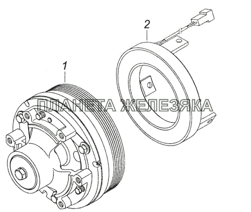 740.30-1317500-01 Муфта электромагнитная привода вентилятора КамАЗ-6520 (Euro-2, 3)